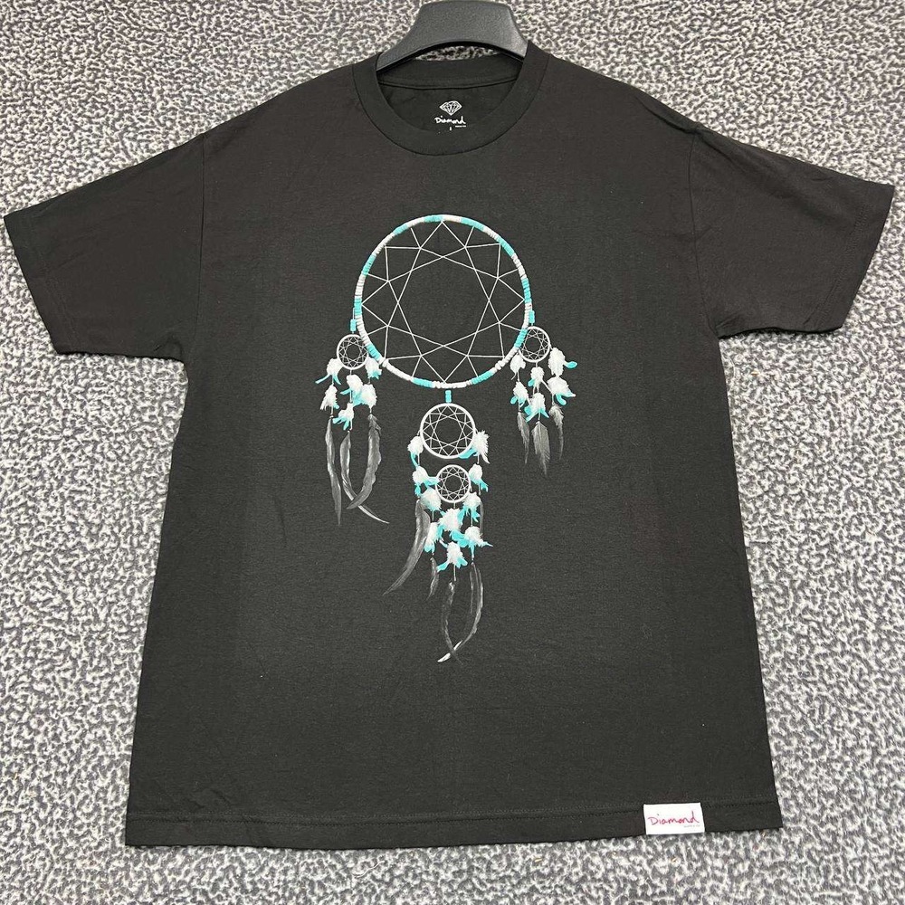 Diamond Supply Co. Shirt Men Large‎ Black Dream Catcher Short Sleeve Cotton L